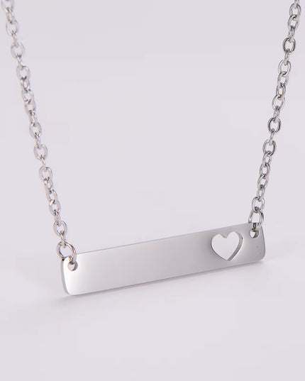 Silver Heartbar Pendent