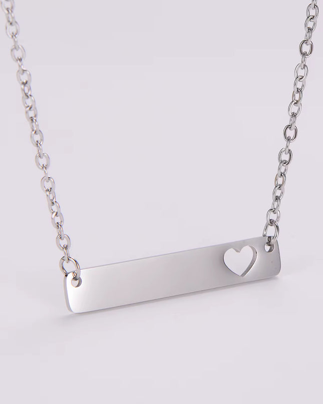 Silver Heartbar Pendent