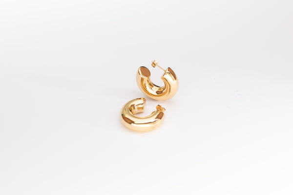 Chunky Gold Hoops Studs