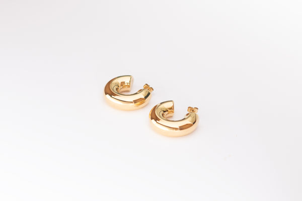 Chunky Gold Hoops Studs
