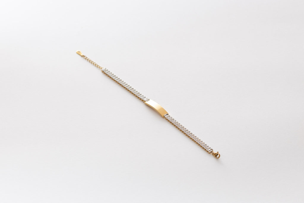 Gold Tennis Personalize Bracelet