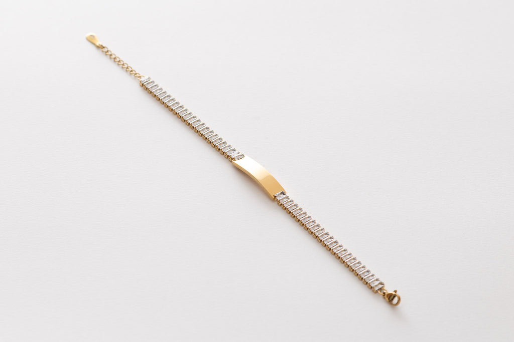 Gold Tennis Personalize Bracelet