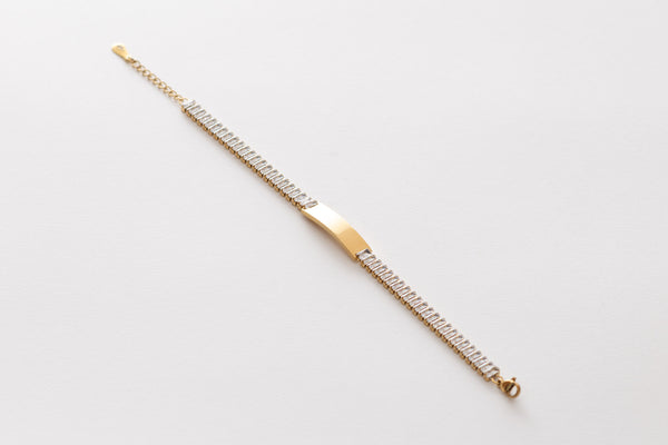 Gold Tennis Personalize Bracelet