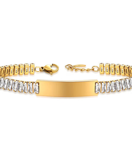 Tennis Personalize Gold Bracelet
