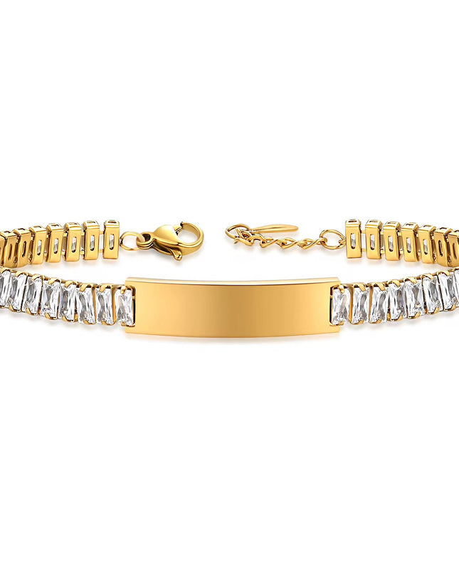 Tennis Personalize Gold Bracelet