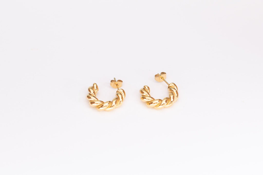 Gold Twisted Studs