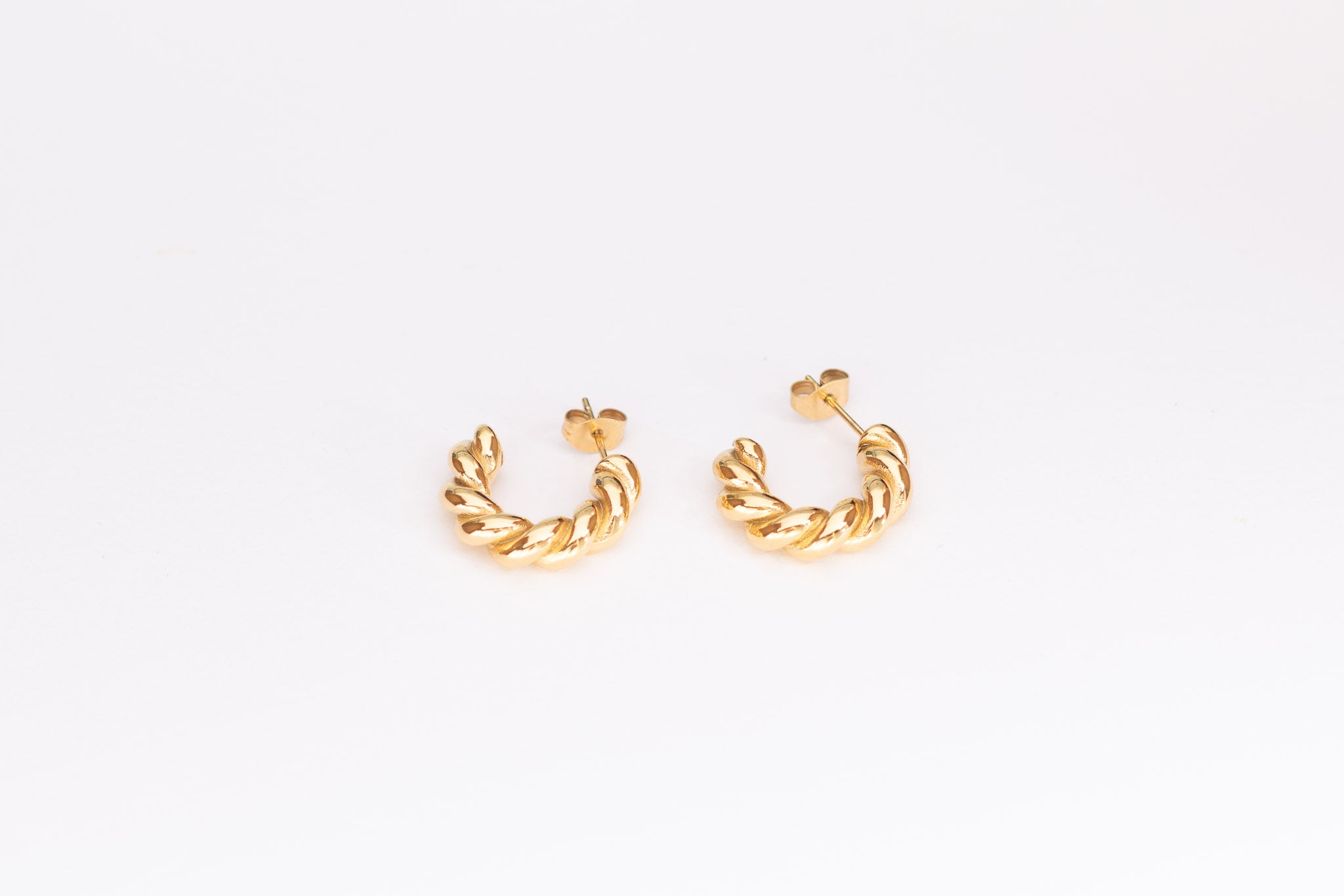 Gold Twisted Studs