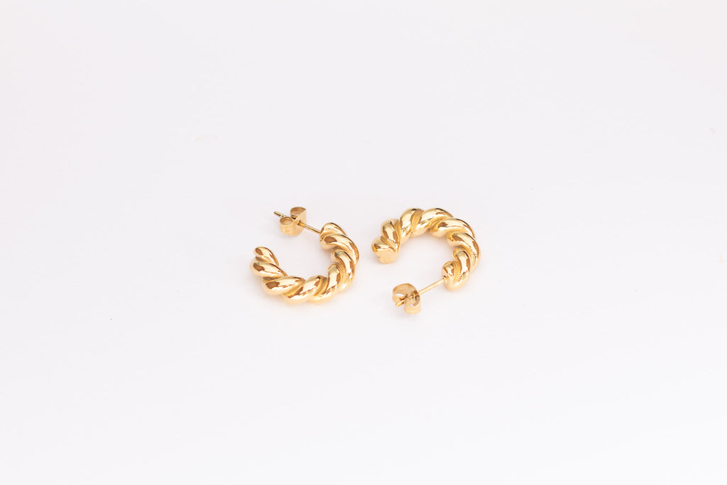 Gold Twisted Studs