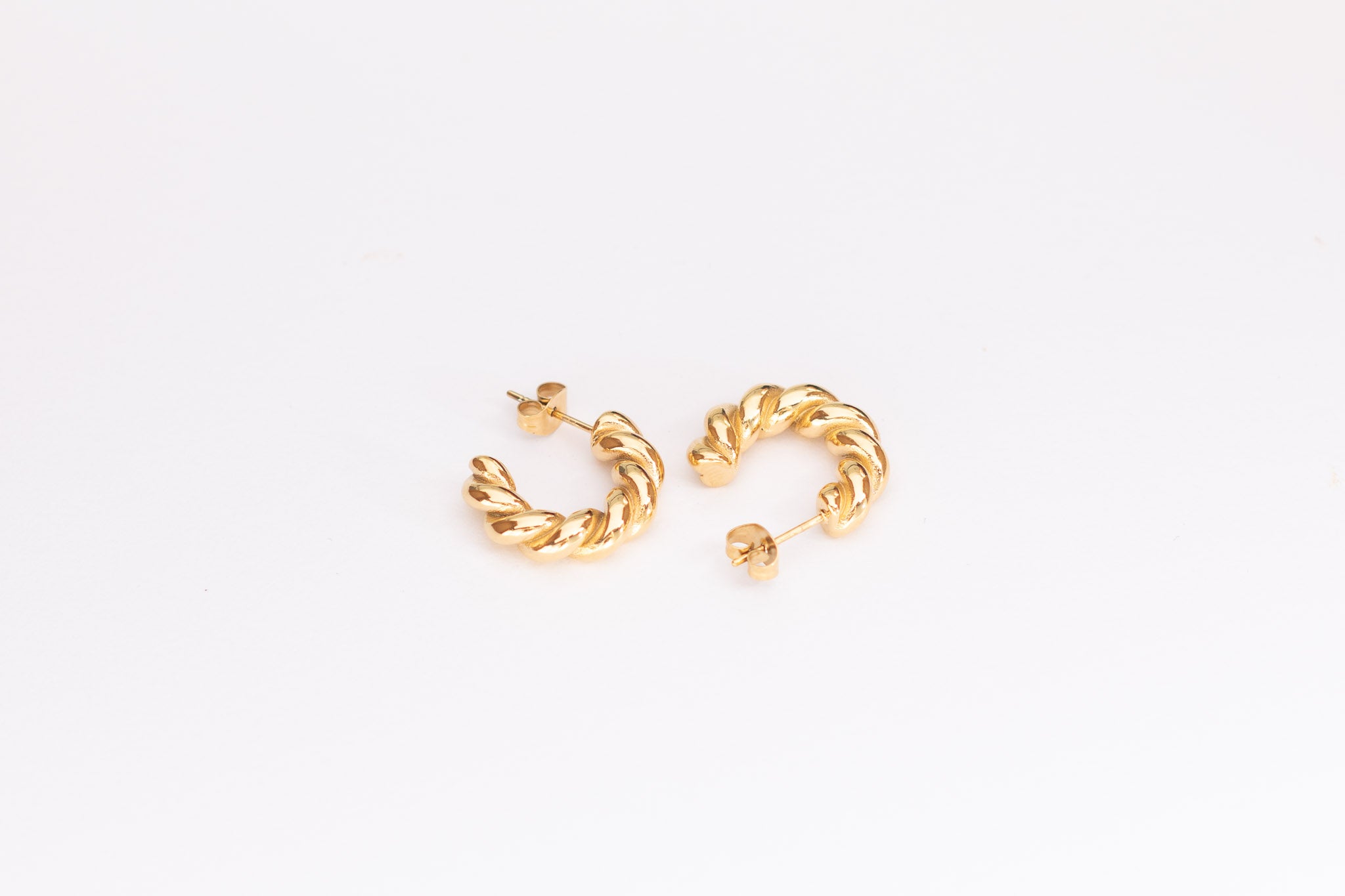 Gold Twisted Studs