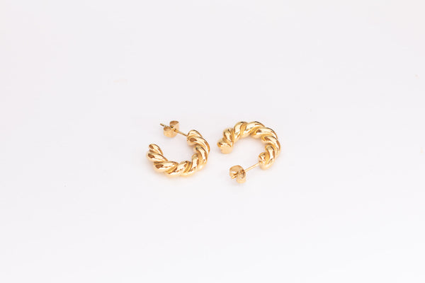 Gold Twisted Studs