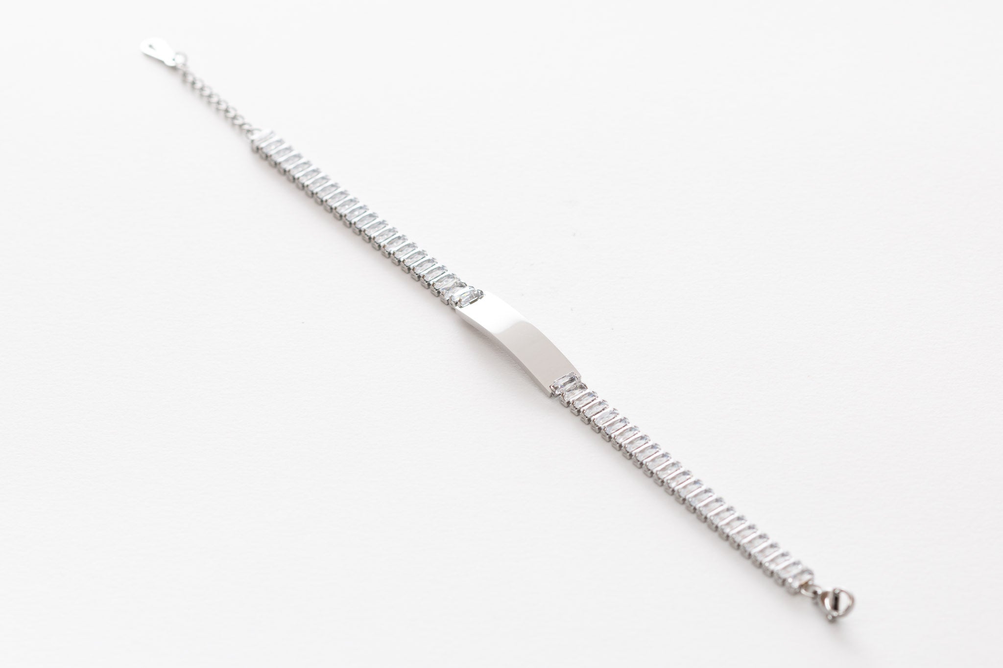 Silver Tennis Personalized Bracelets