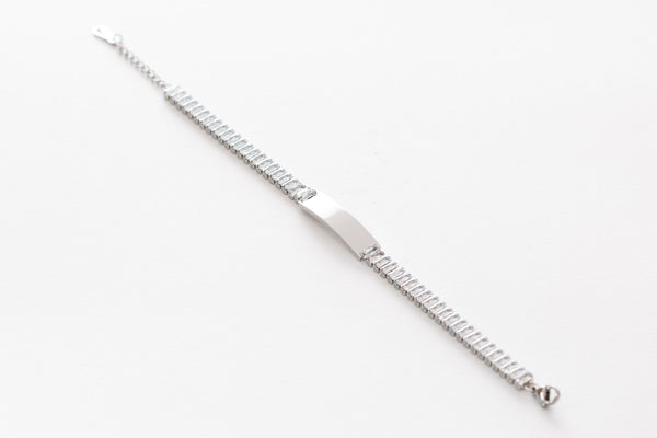 Silver Tennis Personalized Bracelets